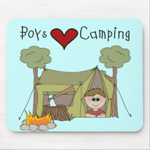 Jungen-Liebe-Camping Mousepad