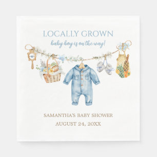 Jungen-Lokal-gewachsen-Baby-Shower-Luncheon Serviette