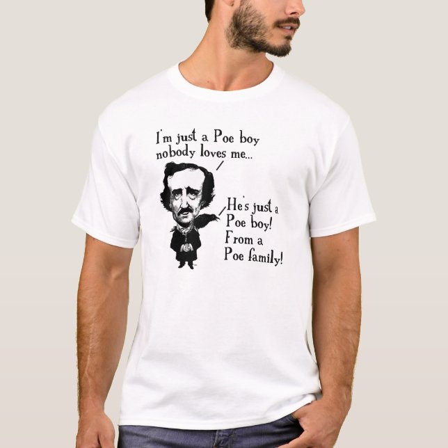 Jungen-lustiger T - Shirt Edgar Allan Poe zitiert (Vorderseite)