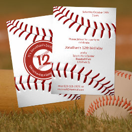 Jungen-Mädchen-Baseball-Geburtstag oder Party Einladung