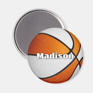 Jungen Mädchen Basketball Orange Teamfarben Magnet