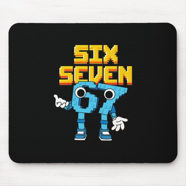 Jungen Mädchen Kinder Italien Brainrot Meme 67 Sec Mousepad (Vorne)
