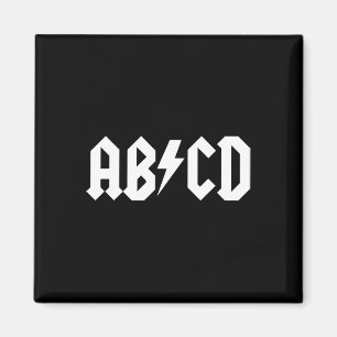 Jungen Mädchen Lehrer Abcd Rock Grafik Zurück zur Magnet