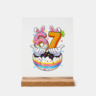 Jungen Mädchen Ostereier Lustiger Hase Sechs Siebe Acrylschild