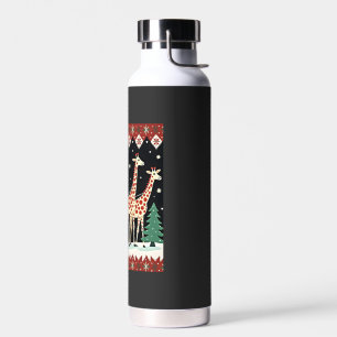 Jungen Mädchen Weihnachtsmann Reitende Giraffe Sch Trinkflasche