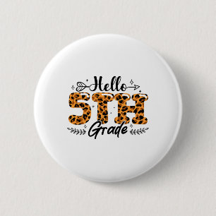 Jungen Mädchen Zurück zur Schule Hallo 5. Klasse L Button