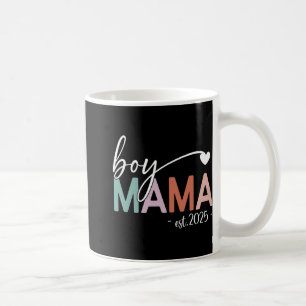 Jungen-Mama Est 2025 Schwangerschaft Mama werdende Kaffeetasse