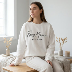 Jungen-Mama-Skript-Jahr Eleganter Muttertext Sweatshirt