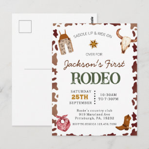 Jungen Mein erstes Rodeo Cowboy 1. Geburtstag Postkarte