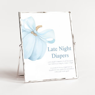 Jungen Minimalist Kleiner Kürbis Späte Nacht Winde Poster