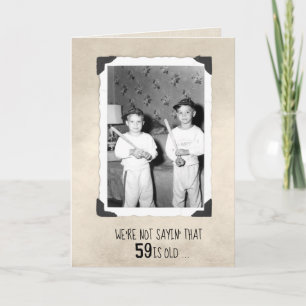Jungen mit Baseballschlägern 59. Geburtstag Humor Karte