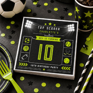 Jungen moderne schwarze Sportartikel Kinder 10. Ge Serviette