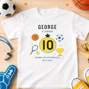 Jungen Moderne Sportgeburtstagsfeier   Spieltag-Th T-Shirt