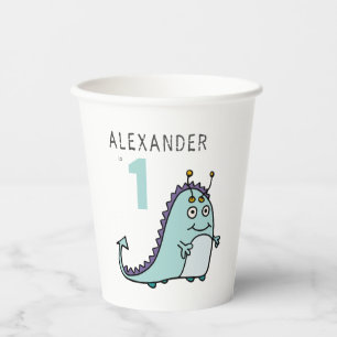 Jungen-Monster 1. Geburtstagsfeier Pappbecher