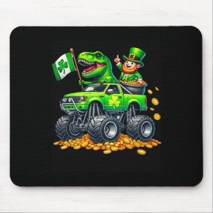 Jungen Monster Truck T-Rex Leprechaun St. Patricks Mousepad