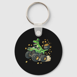 Jungen Monster Truck T-Rex St. Patrick's Day Dinos Schlüsselanhänger