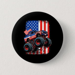 Jungen Monster Truck Usa Flagge Monster Truck 4. J Button