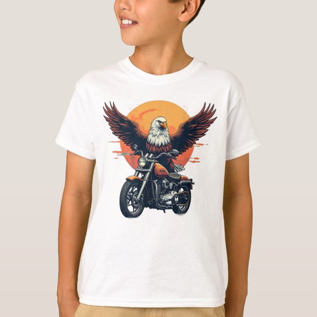 Jungen Motorrad-Shirt T-Shirt (Vorderseite)