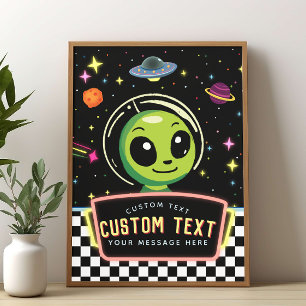 Jungen NeonGalaxy Benutzerdefiniertes Weltraum-Ali Poster