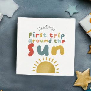Jungen Niedlich 1. Reise um den Sonnensommer zum G Serviette