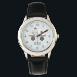 Jungen Niedlich Blue Doctor Ambulance Kids Armbanduhr<br><div class="desc">Diese niedliche und moderne Kinderuhr verfügt über einen Krankenwagen-Cartoon und einen Platz, wo Sie den Namen Ihres Jungen hinzufügen können. Perfekt für jedes Kind, das davon träumt, Arzt oder Sanitäter zu sein! Mit klaren Zahlen und einem blauen Hintergrund ist diese Uhr ideal für ein kleines, das lernt, die Zeit zu...</div>