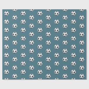 Jungen Niedlich Blue Sports Fußball Kinder Geschenkpapier