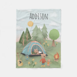 Jungen Niedlich Campfire Blauwald Bär Kinder Campi Fleecedecke