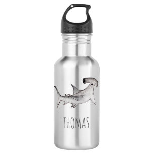 Jungen Niedlich Grauer Ozean Kids Hammerhead Shark Edelstahlflasche