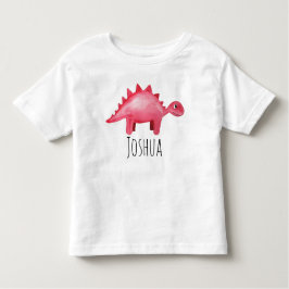 Jungen Niedlich Red Watercolor Dinosaurier und Nam Kleinkind T-shirt