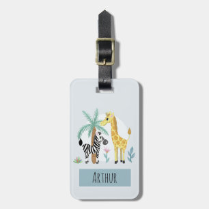 Jungen Niedlich Safari Tiere Giraffe Name Kinder Gepäckanhänger