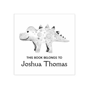 Jungen Niedliche Dinosaurier und Name Kinder Buchz Gummistempel