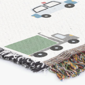 Jungen Niedliches Transportwagenmuster Monogramm N Decke