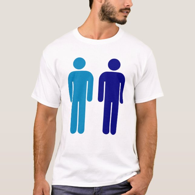Jungen-nur Gay Pride-Blau-Männer T-Shirt (Vorderseite)