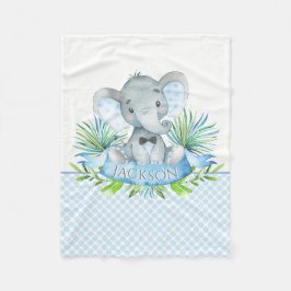 Jungen Personalisiert Elephant Baby Blanket Fleecedecke