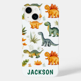 Jungen Personalisiert Niedliche Dinosaurier iPhone Case-Mate iPhone 14 Hülle