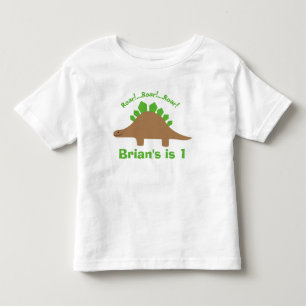 Jungen Personalisiert Stegosaurus Dinosaurier T -  Kleinkind T-shirt