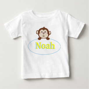 Jungen-personalisiertes Affe-Shirt Baby T-shirt