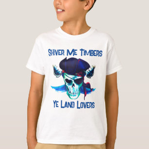 Jungen-Piratenschädel-Baumwoll-T-Shirt Kinderbek T-Shirt
