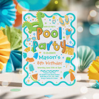Jungen-Poolparty-Sommer-Tropisches-Schwimmen-Gebur