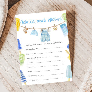 Jungen Popsicle Baby Shower Rat und Wünsche Spiel