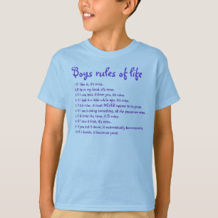 Jungen-Regeln des Lebens T-Shirt