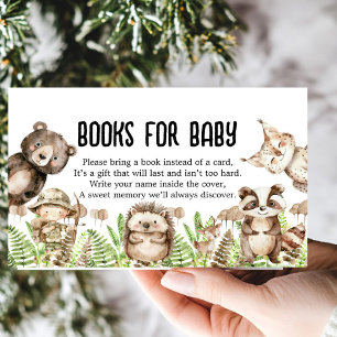 Jungen-Rustikal-Wald-Babyparty-Einladung Begleitkarte