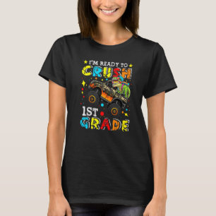 Jungen-Schwarm 1. Klasse Rex Truck Monster Erster T-Shirt