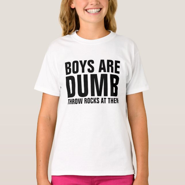 JUNGEN SIND DUMB, SCHLAGEN SIE SICH AUF IHRE T - S T-Shirt (Vorderseite)