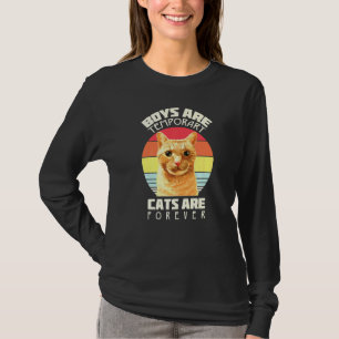 Jungen sind zeitweilige Katzen sind für immer Vint T-Shirt