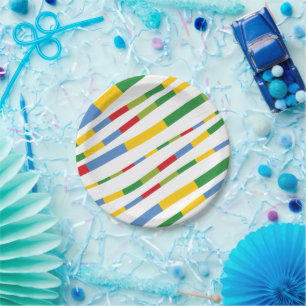 Jungen-Spielwaren-Geburtstags-Party-Spaß Stripes Pappteller