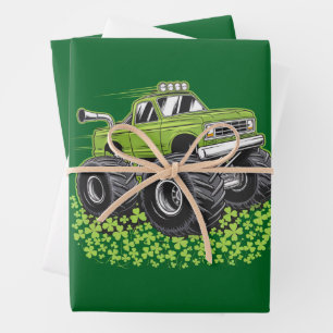 Jungen St. Patricks Day Kleinkind Glücklicher Mons Geschenkpapier Set