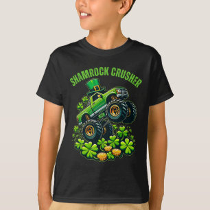 Jungen St Patricks Day Shamrock Crusher Glückliche T-Shirt