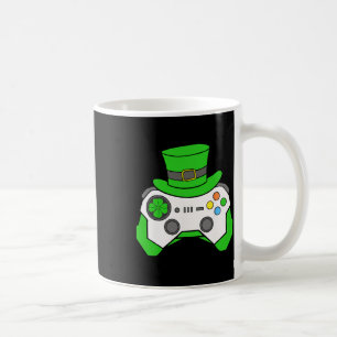 Jungen St. Patricks Day Videospiel-Controller Herr Kaffeetasse