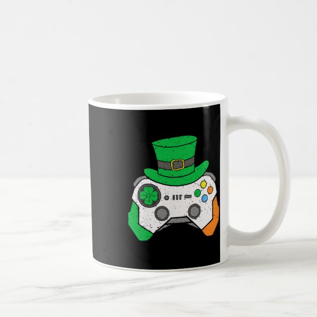 Jungen St. Patricks Day Videospiel-Controller Herr Kaffeetasse (Rechts)